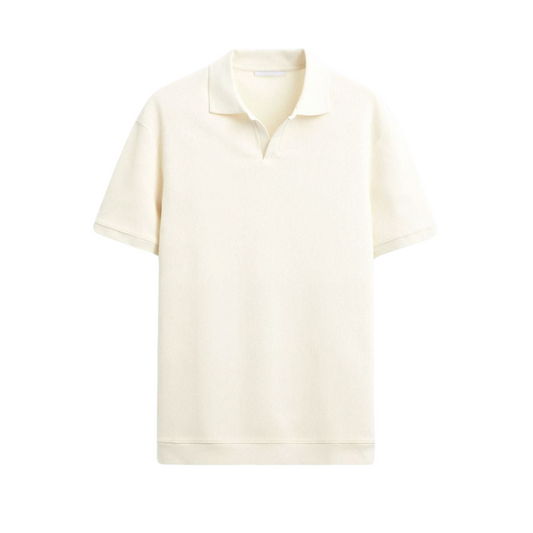Wool Structure Polo T-Shirt